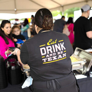 Food vendor working at the event
